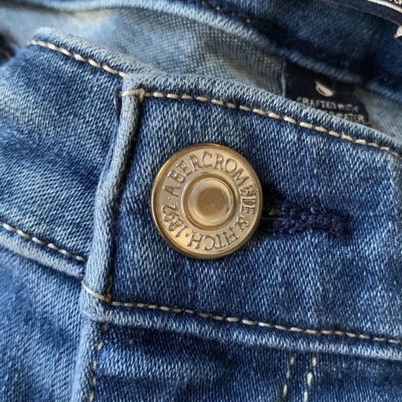 ABERCROMBIE & FITCH Medium Blue Stretch Simone High Rise JEGGINGS - Picture 4 of 12